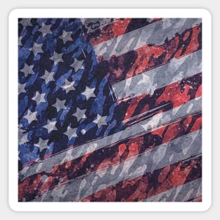 Rustic American Flag Sticker